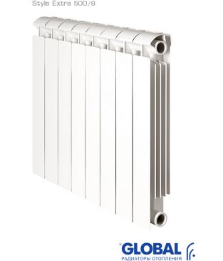 Биметаллический радиатор отопления Global Style Extra 500 8 секций