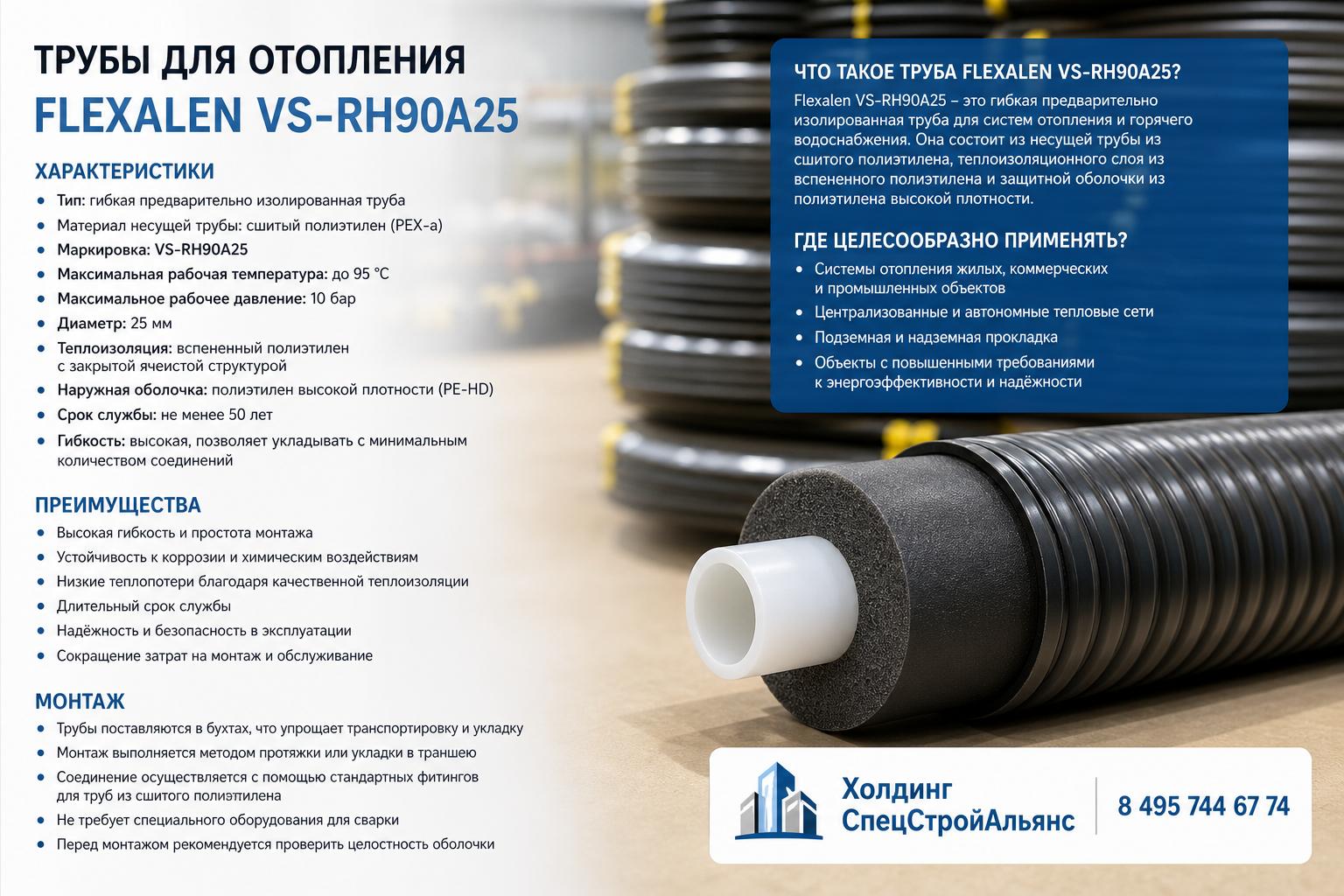 Что такое труба Flexalen VS‑RH90A25 и где её целесообразно применять Что такое труба Flexalen VS‑RH90A25 и где её целесообразно применять