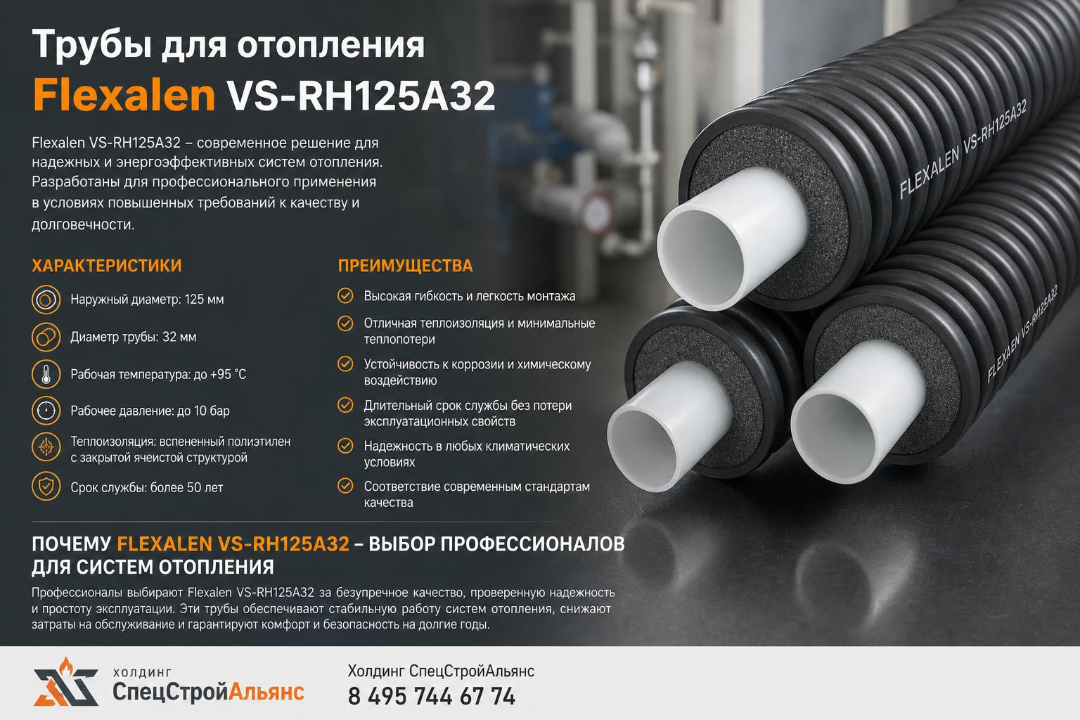 Почему Flexalen VS‑RH125A32 — выбор профессионалов для систем отопления Почему Flexalen VS‑RH125A32 — выбор профессионалов для систем отопления