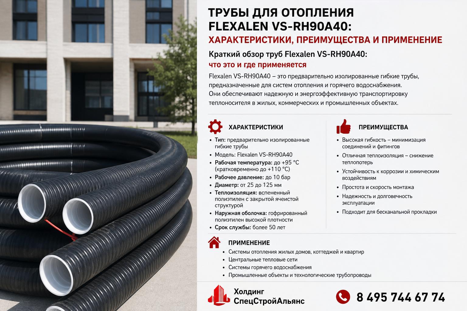 Краткий обзор труб Flexalen VS‑RH90A40: что это и где применяется Краткий обзор труб Flexalen VS‑RH90A40: что это и где применяется
