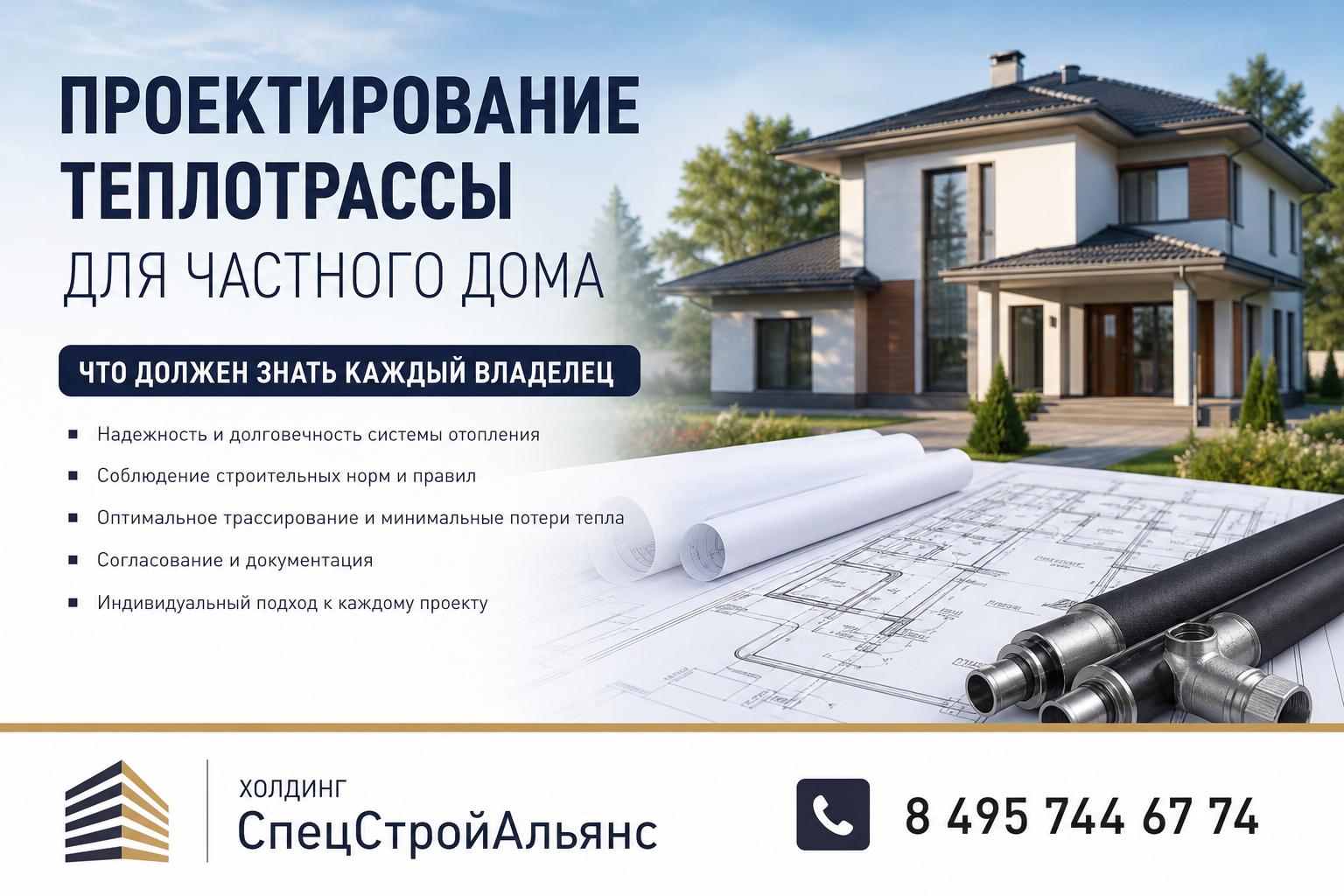 Проектирование теплотрассы для частного дома: что нужно знать владельцу