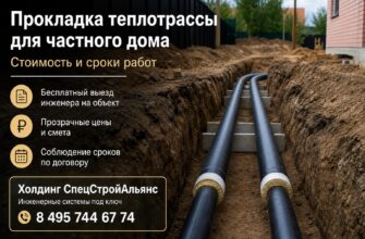 Стоимость и сроки прокладки теплотрассы для частного дома