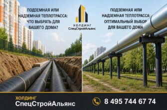 Подземная или надземная теплотрасса