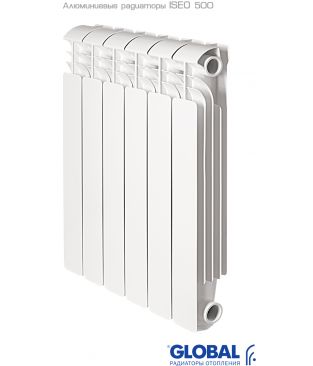 Алюминиевый радиатор отопления Global ISEO 500 10 секций
