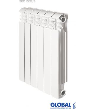Алюминиевый радиатор отопления Global ISEO 500 6 секций