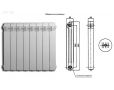 Алюминиевый радиатор отопления Global VOX R 350 11 секций