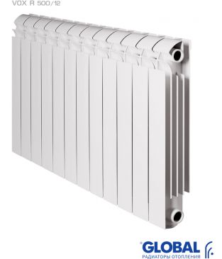 Алюминиевый радиатор отопления Global VOX R 500 12 секций