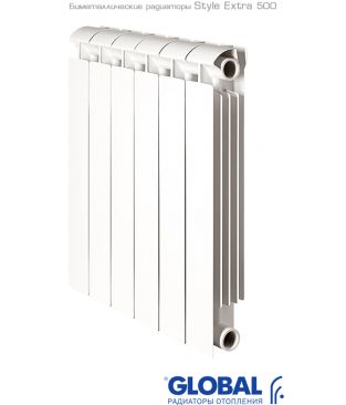 Биметаллический радиатор отопления Global Style Extra 500 11 секций