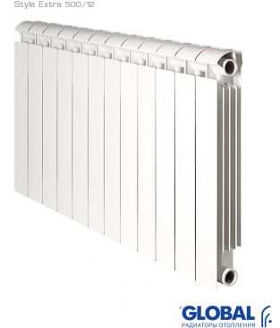 Биметаллический радиатор отопления Global Style Extra 500 12 секций