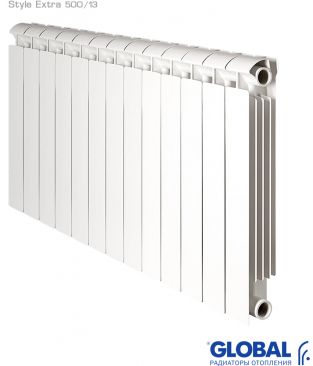Биметаллический радиатор отопления Global Style Extra 500 13 секций