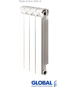 Биметаллический радиатор отопления Global Style Extra 500 4 секции