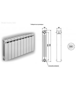 Биметаллический радиатор отопления Global Style Extra 500 4 секции
