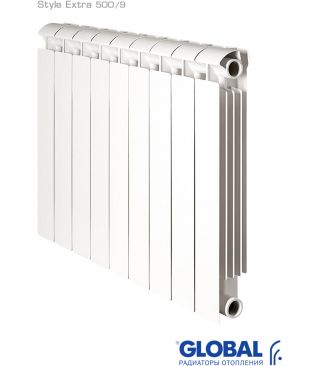 Биметаллический радиатор отопления Global Style Extra 500 9 секций