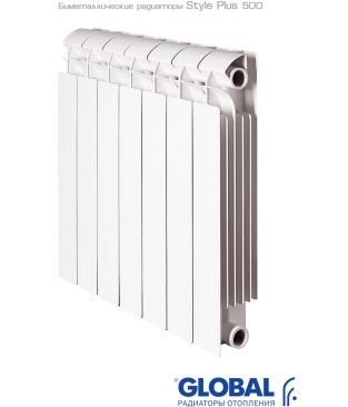 Биметаллический радиатор отопления Global Style Plus 500 10 секций
