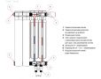 Биметаллический радиатор отопления Rifar Base 350 Ventil 8 секций