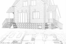 Architectural background. Part of architectural project, architectural plan, construction plan