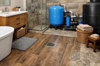 Напольное покрытие для ванной при автономном водоснабжении