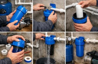 Автономное водоснабжение: монтаж фильтра ниточного