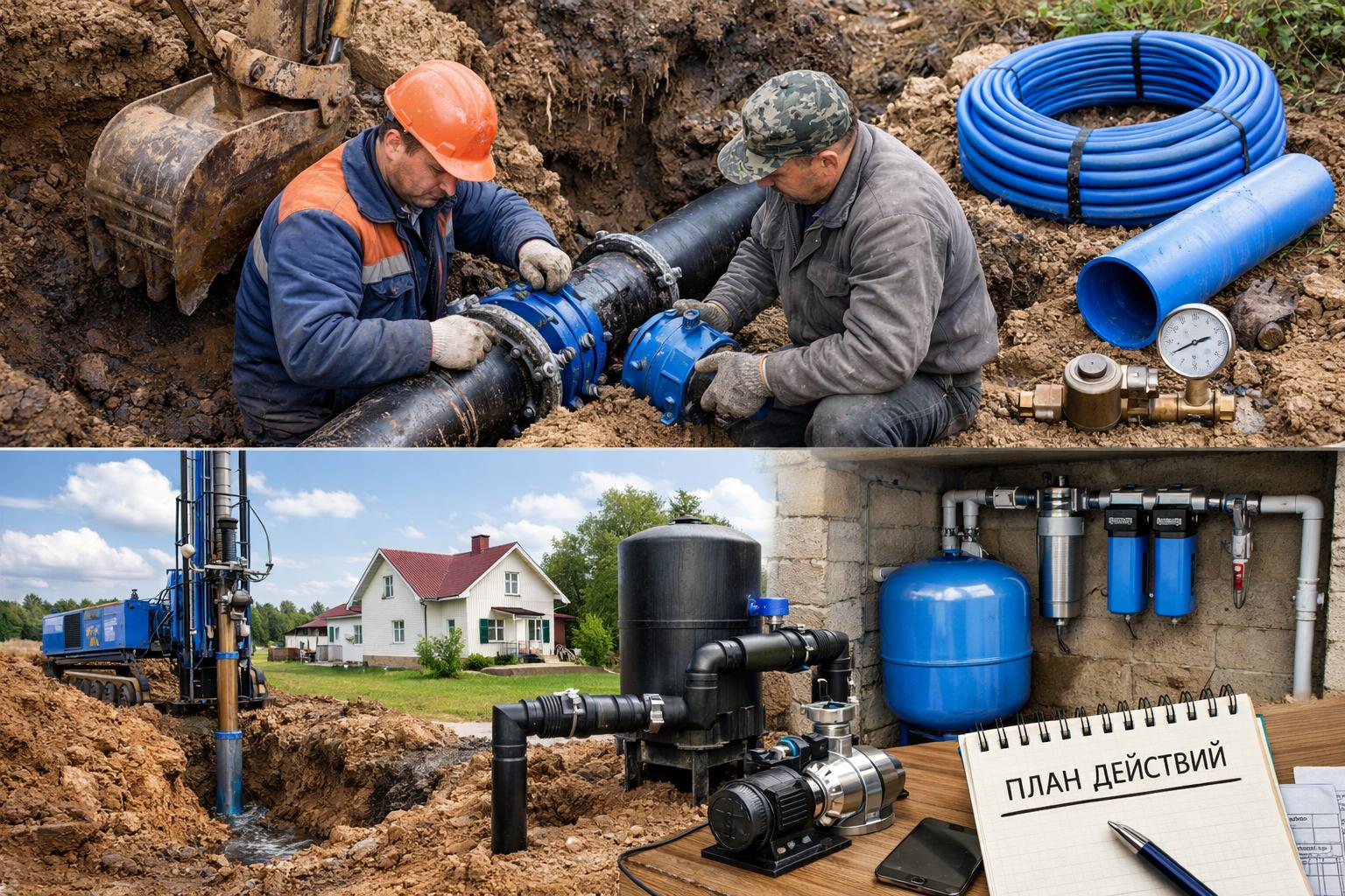 Капремонт водопровода с гарантией качества — Автономное водоснабжение: частного дома, дачи, коттеджа, звоните 8 495 744 67 74
