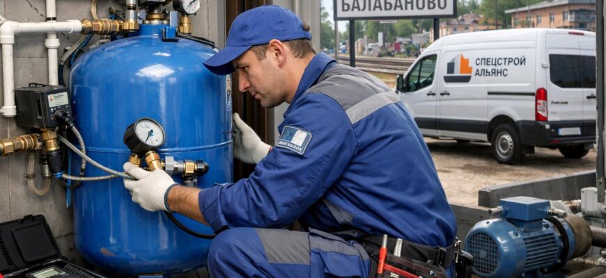 Обслуживание гидроаккумулятора водоснабжения в Балабаново