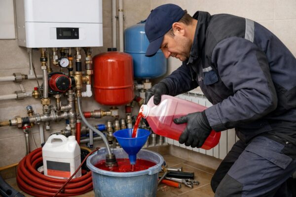 Замена антифриза в водяном отоплении в Дмитрове