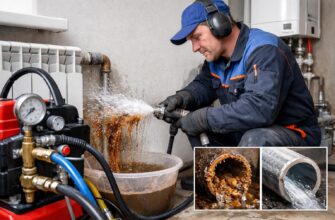 Гидропромывка отопительных труб в Дмитрове