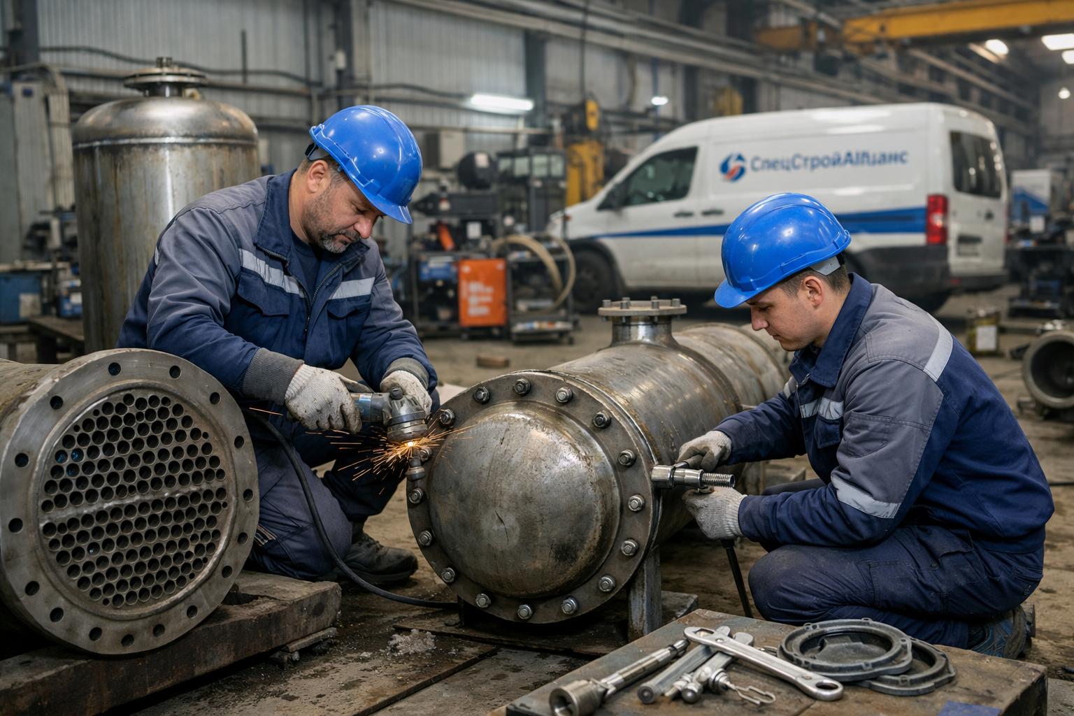 Услуги ООО Холдинг СпецСтройАльянс по ремонту теплообменников в Дмитрове
