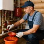 Замена теплоносителя в отоплении дачи в Домодедово