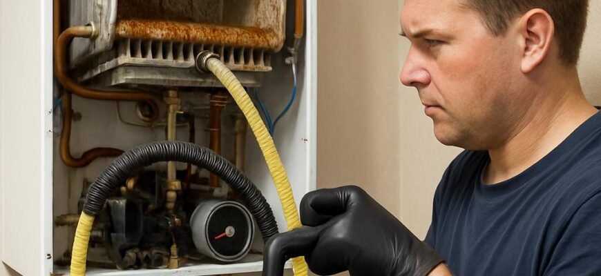 Промывка теплообменника котла в Домодедово