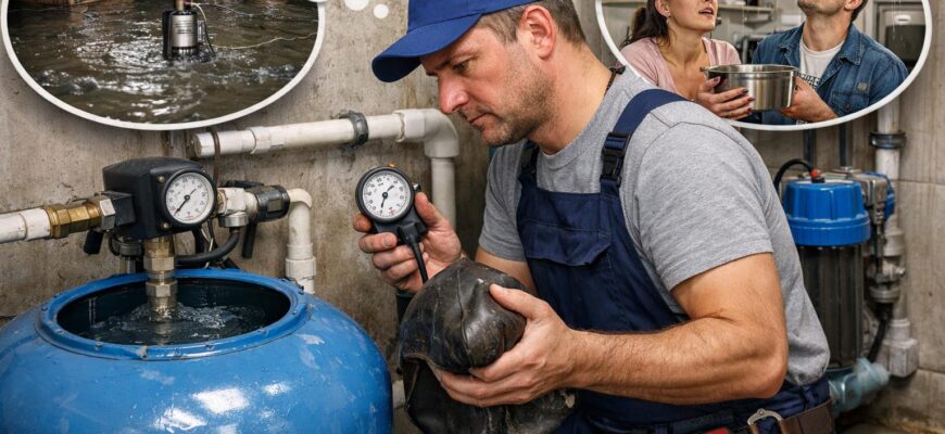 Обслуживание гидроаккумулятора водоснабжения в Домодедово