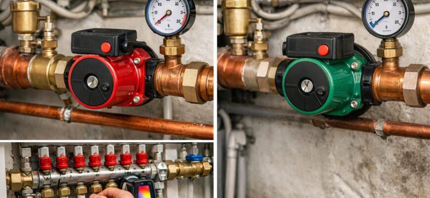 Установка насоса в отоплении в Домодедово: подача vs обратка