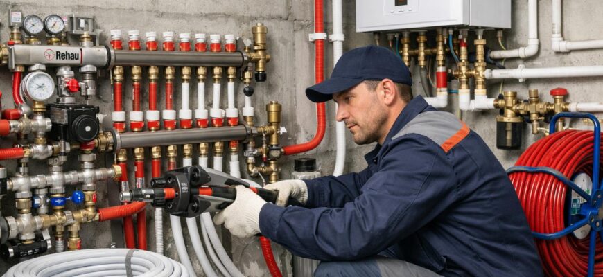 Монтаж труб Rehau в Домодедово