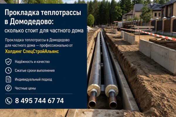 Прокладка теплотрассы в Домодедово