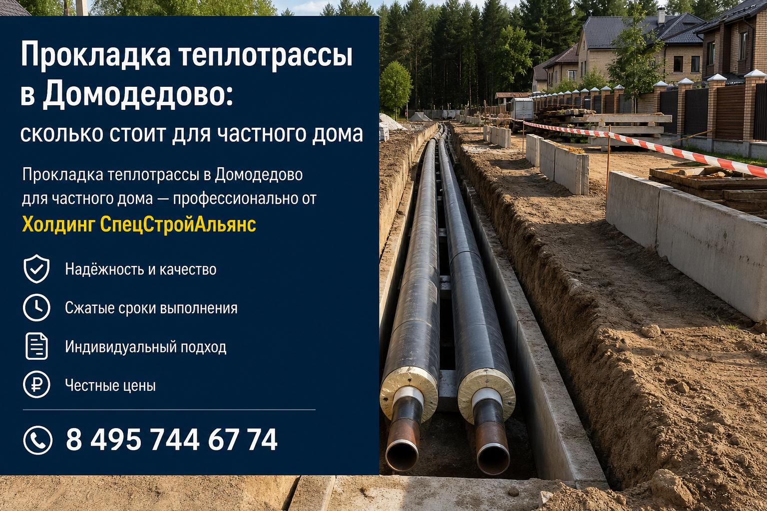 Прокладка теплотрассы в Домодедово для частного дома — профессионально от Прокладка теплотрассы в Домодедово для частного дома — профессионально от