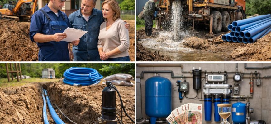 Сколько стоит установка системы водоснабжения в Домодедово