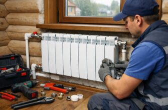 Монтаж радиатора отопления в частном доме в Домодедово