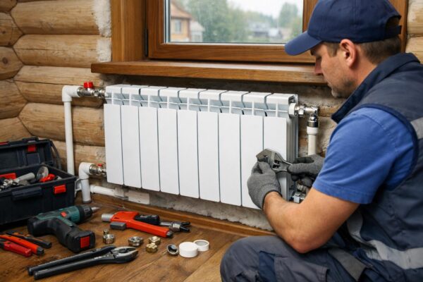 Монтаж радиатора отопления в частном доме в Домодедово