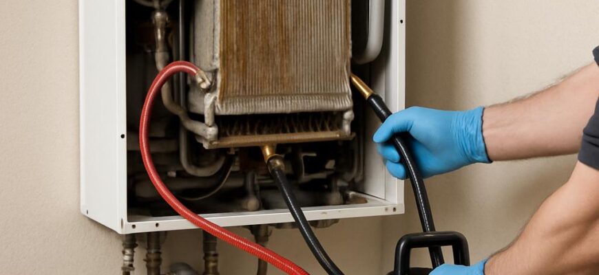 Промывка теплообменника котла в Голицино