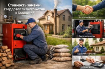 Стоимость замены твердотопливного котла в Голицино