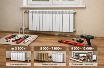 Голицино: стоимость работ по монтажу радиатора отопления в частном доме