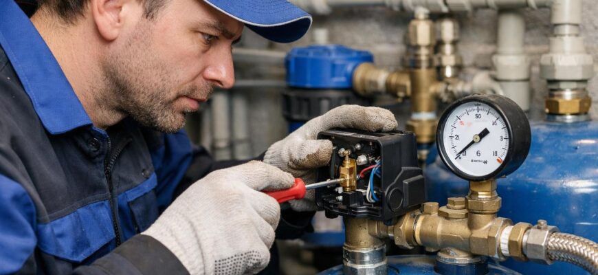 Голицино: обслуживание реле давления в системах водоснабжения