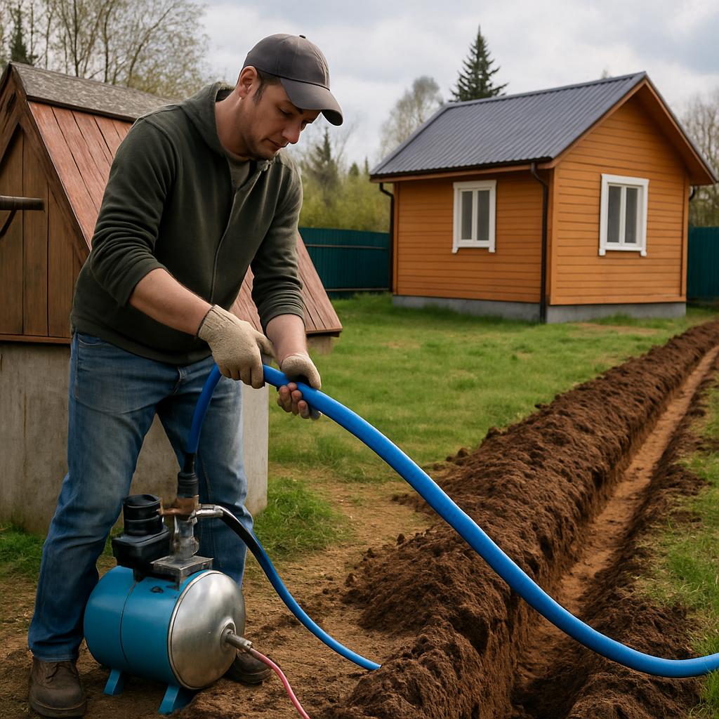 Как провести водопровод на даче из колодца в Истре