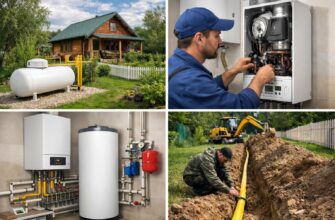 Газовое отопление дачи в Истре