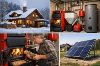 Комбинированное твердотопливное отопление дома в Истре