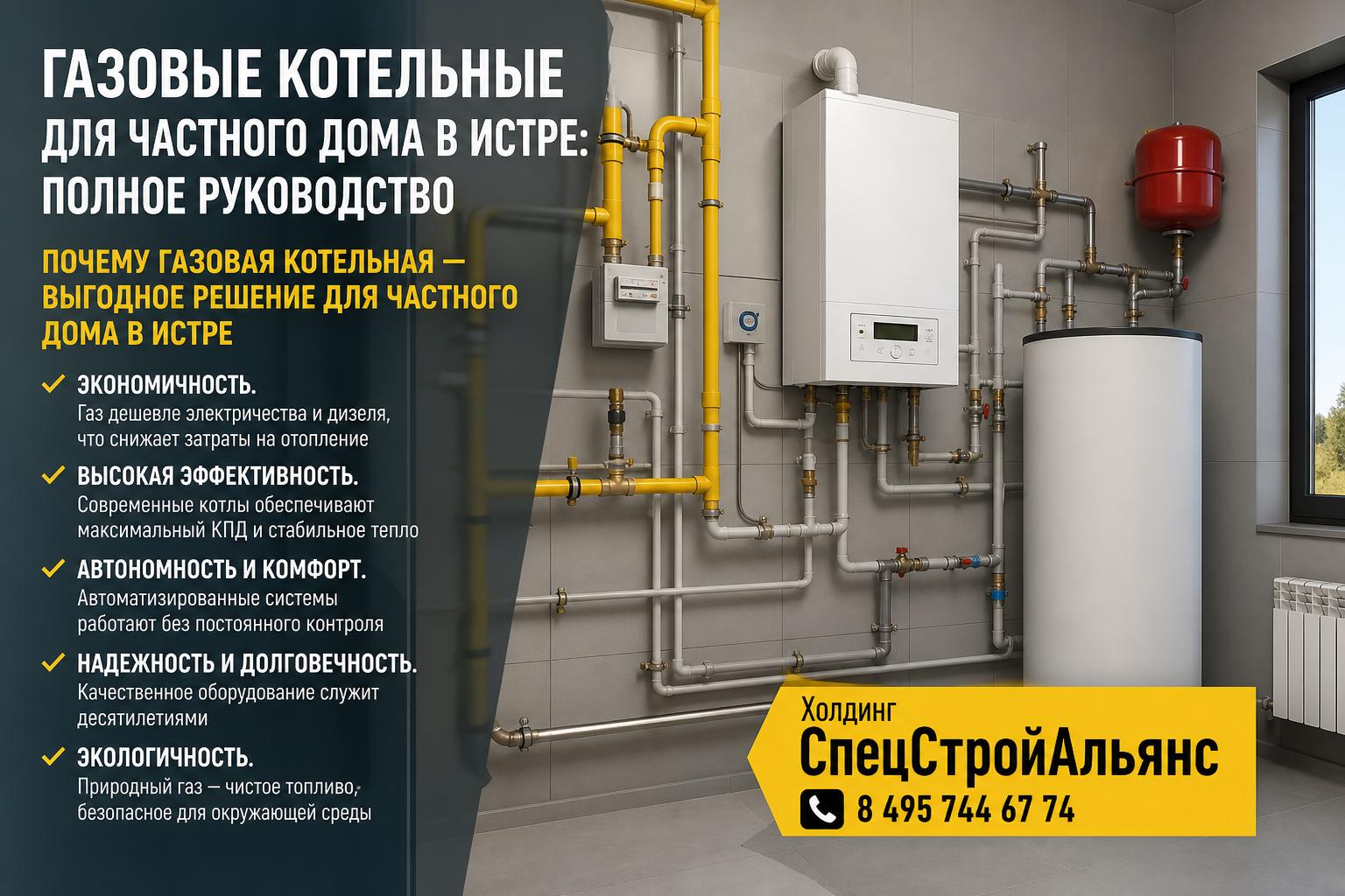 Почему газовая котельная — выгодное решение для частного дома в Истре
