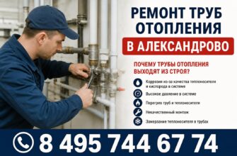 Ремонт трубы отопления в Александрово