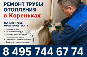 Ремонт трубы отопления в Кореньках
