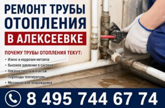 Ремонт трубы отопления в Алексеевке