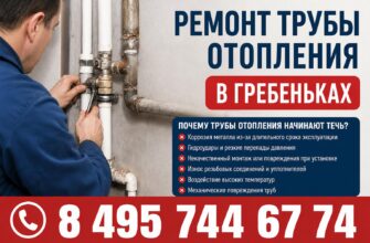 Ремонт трубы отопления в Гребеньках