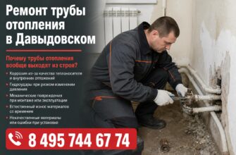 Ремонт трубы отопления в Давыдовском